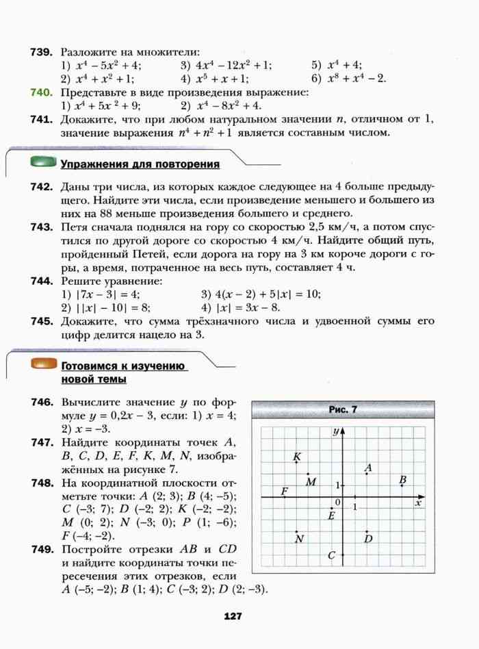 Поурочные планы по алгебре 7 класс мерзляк