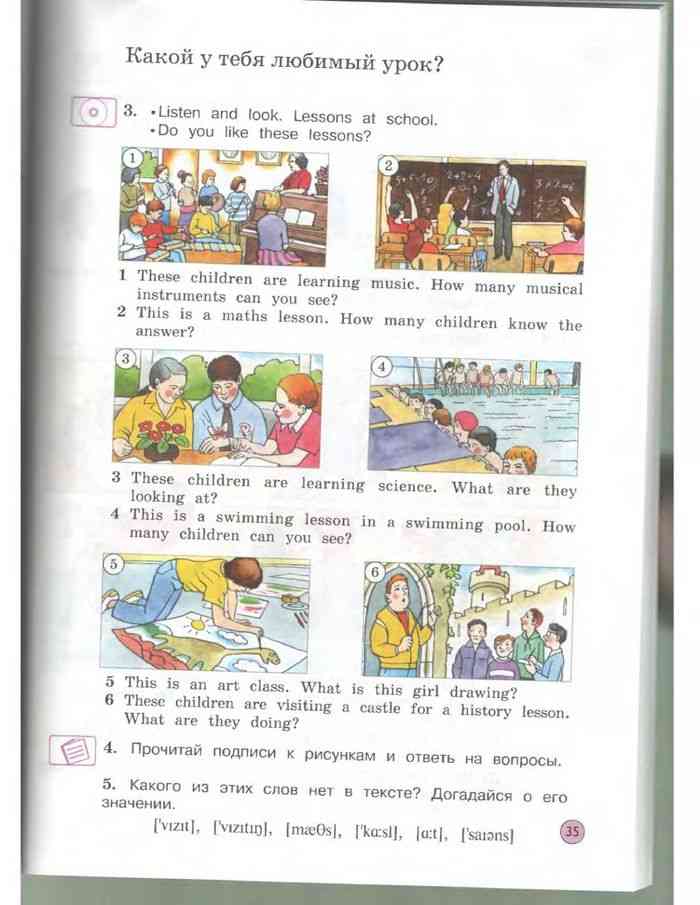 Английский язык учебник страница 34 номер 1