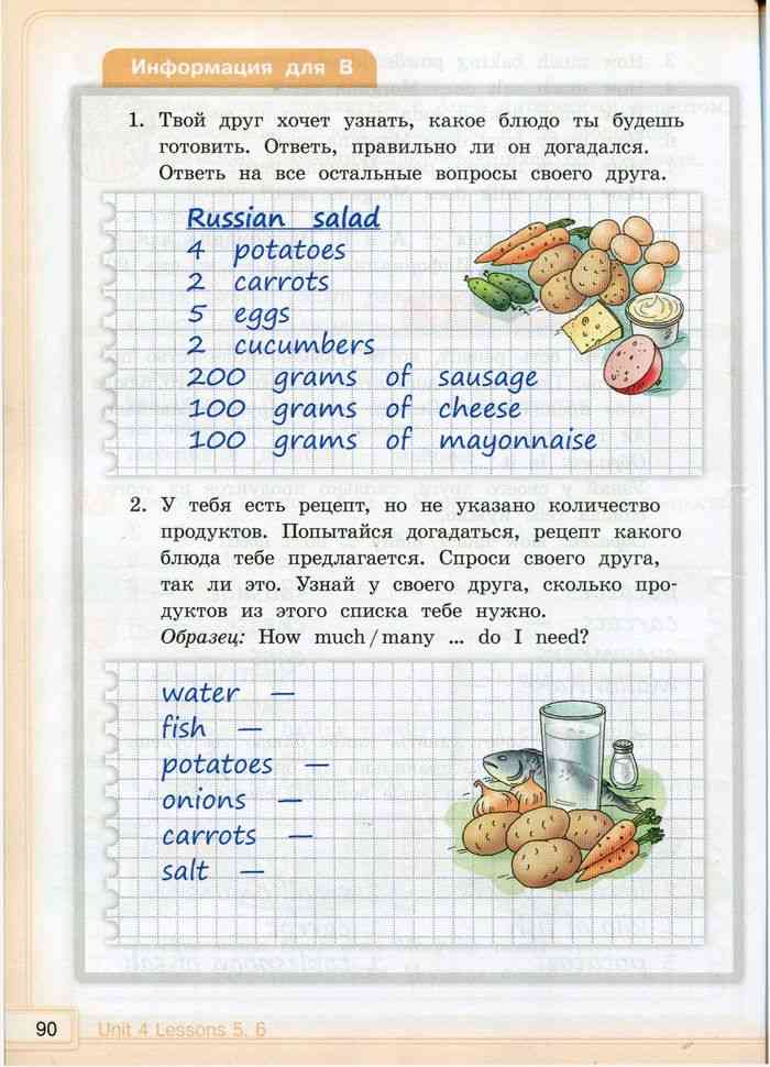 Рецепт по английски