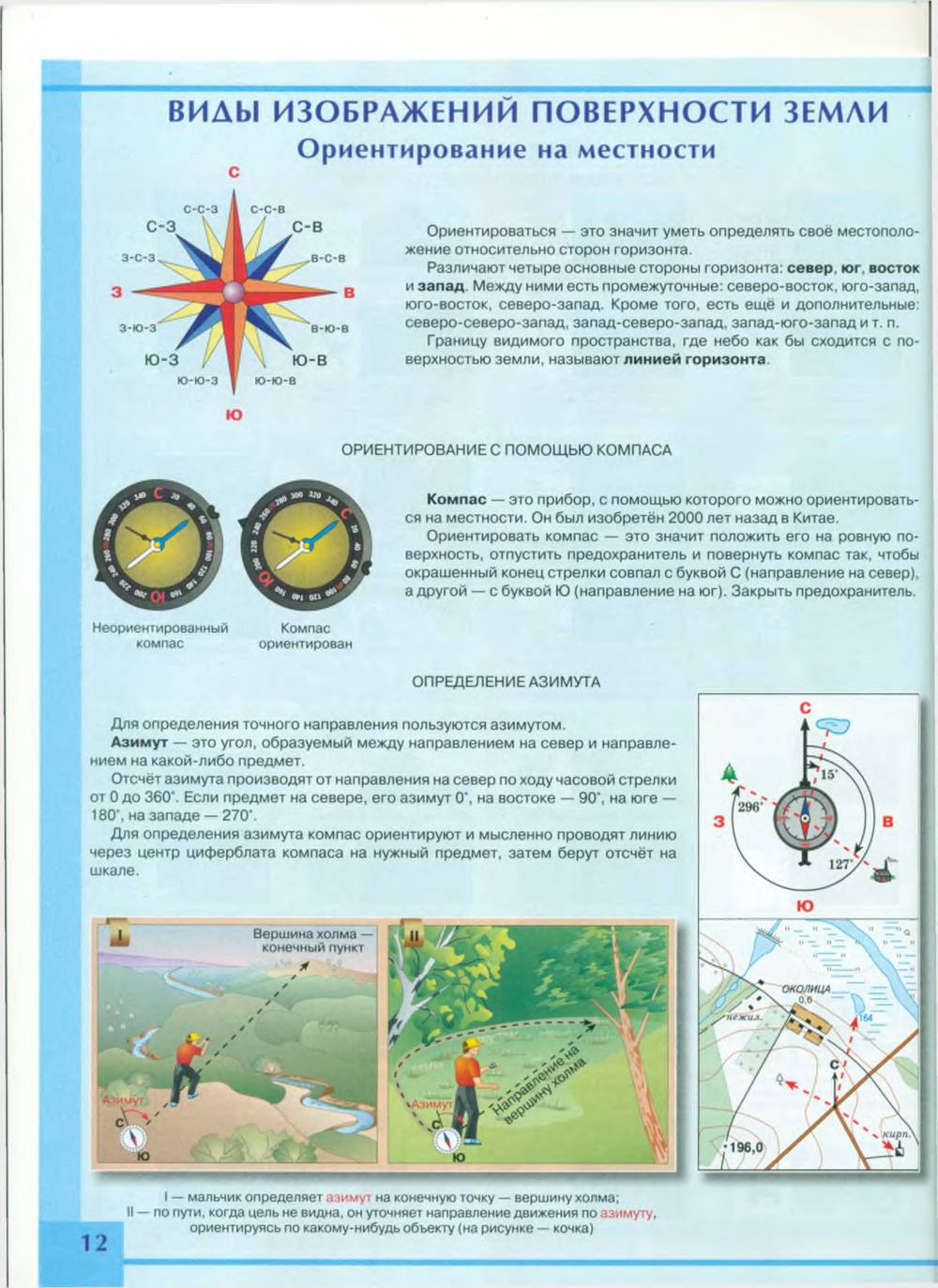 Способ ориентирования карты на местности