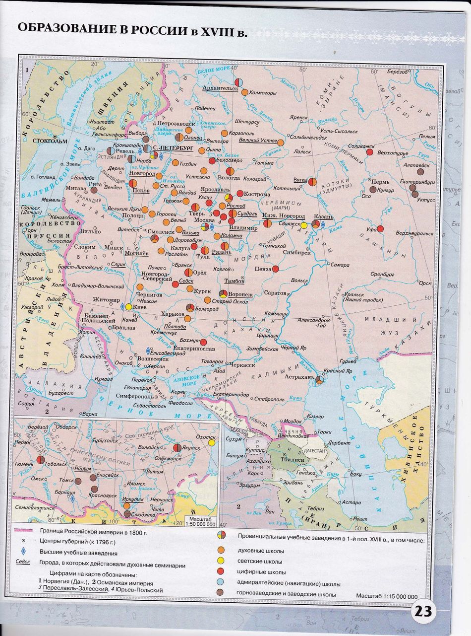 Карта истории россии 8 класс