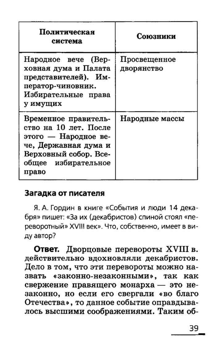 Правильные ответы на вопросы учебника Ляшенко История России 19 век 8 класс  Ляшенко читать онлайн