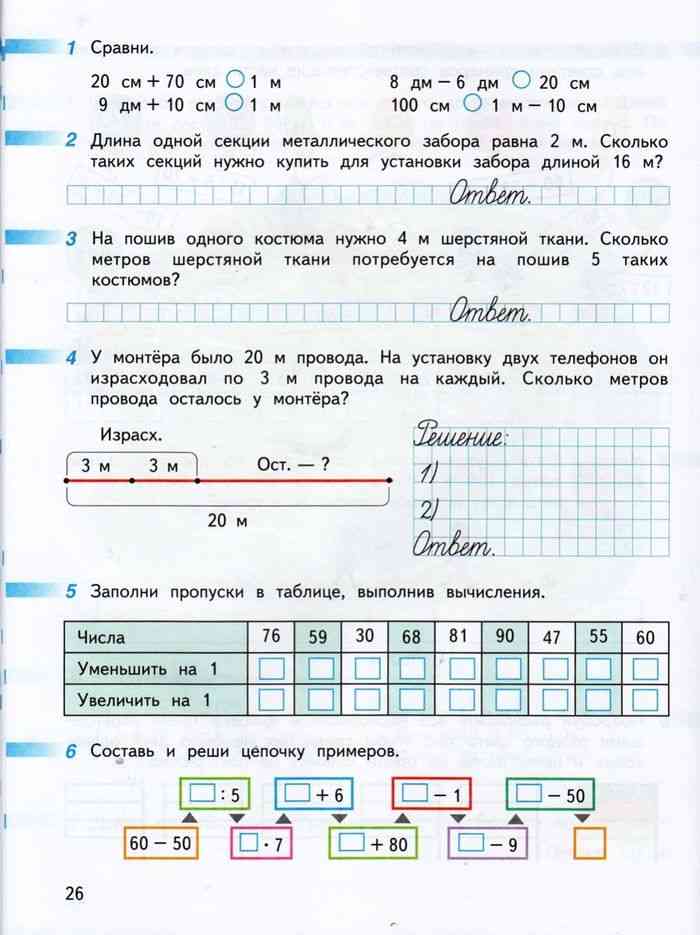 Математике 2 перспектива рабочая тетрадь