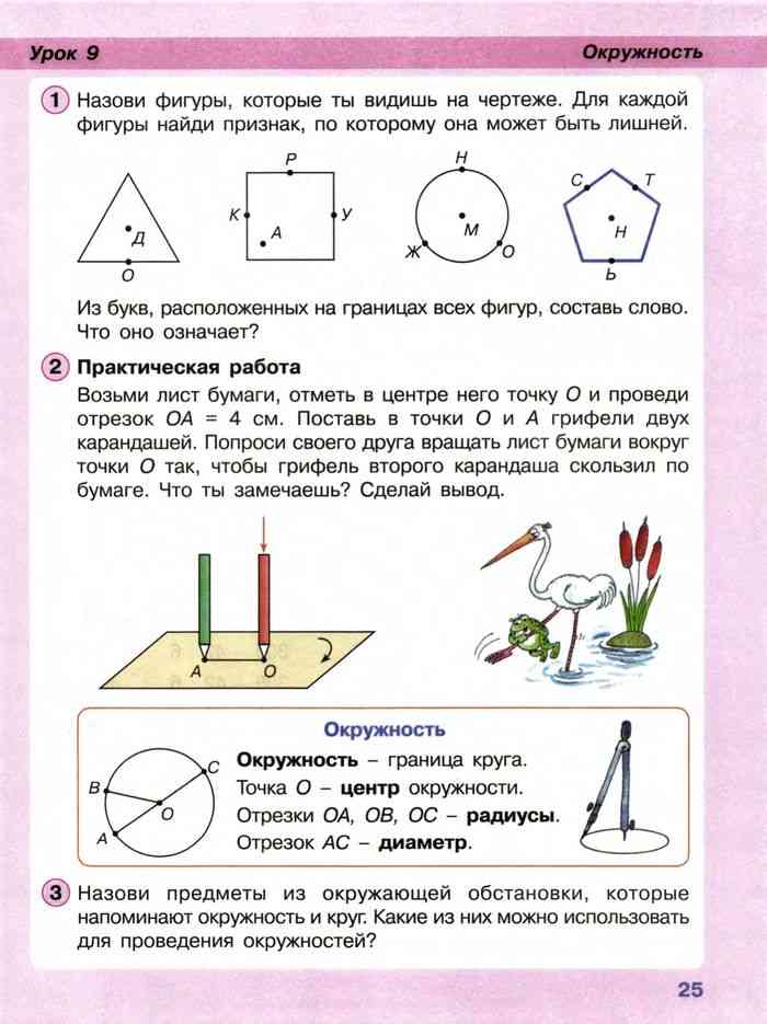 Математика 2 класс презентация окружность петерсон