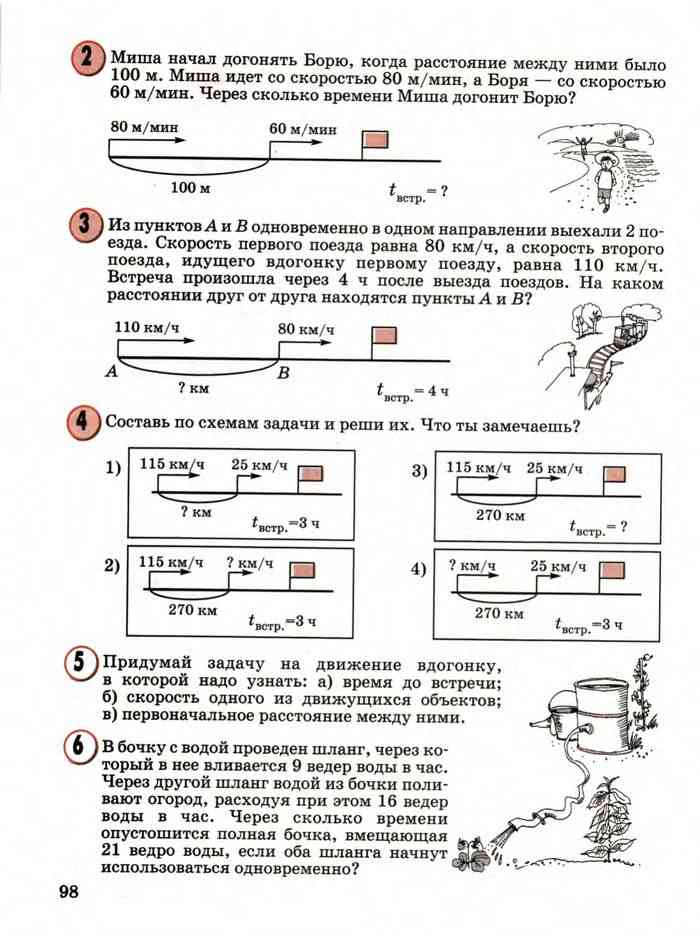 Задачи на движение 4 класс петерсон презентация