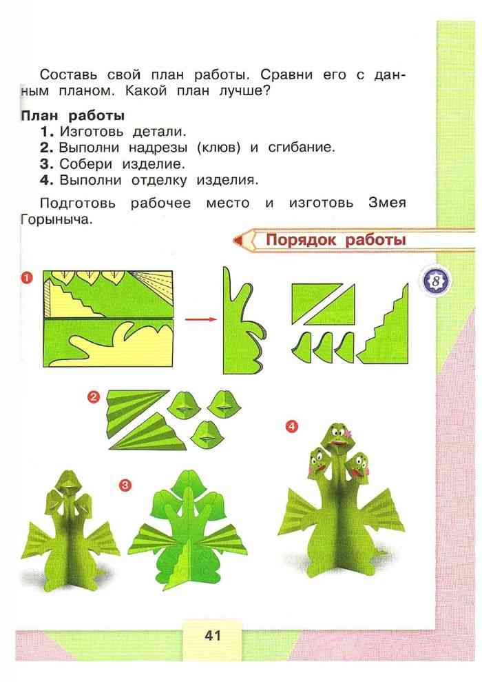 Шаблон змей горыныч 2 класс технология